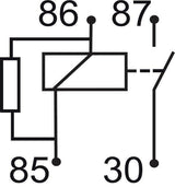 GEBE 990891 HD Relay 12 Volts 100 Amps 4 Terminal SPST Resistor Sealed - Germany