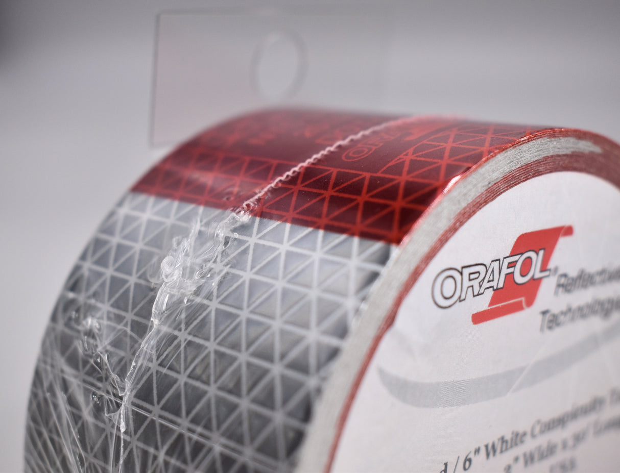 Orafol V92-66 2" x 30' Roll Red and Silver DOT-C2 Conspicuity Tape - USA Made