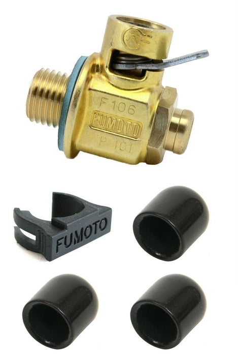 Fumoto F107S M12-1.75 Thread Quick Oil Drain Valve with 3 Vinyl Caps (SS F137S)