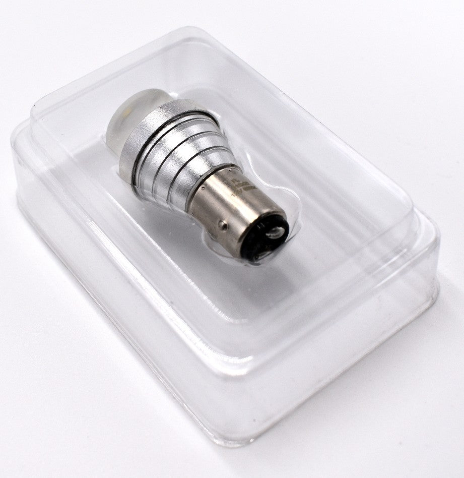 Flosser 915220 Super White BA15D 12-24V 21/5W LED Mini Bulb 1157 Equivalent