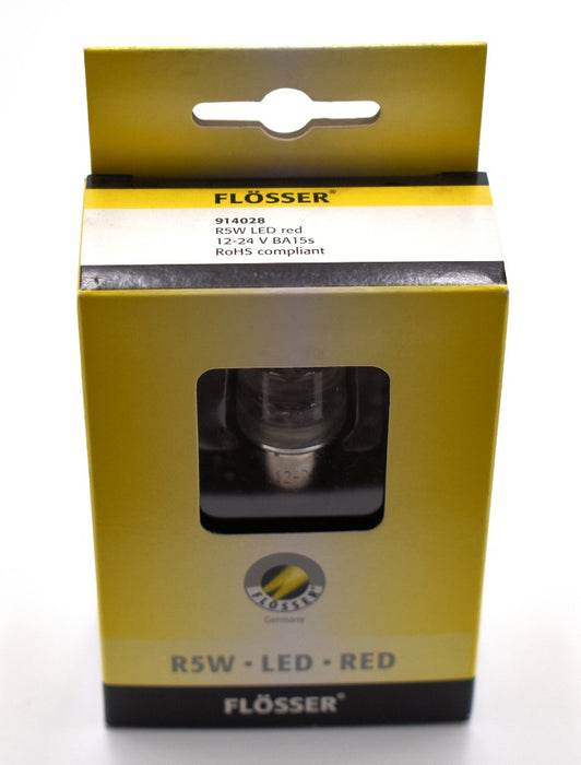 Flosser 914028 Red BA15S 12-24V 5W LED Mini Bulb 67 89 Equivalent