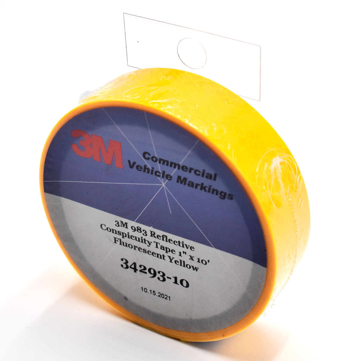 3M 983-21ES 1" x 10' Fluorescent Yellow Conspicuity Reflective Tape 34293-10