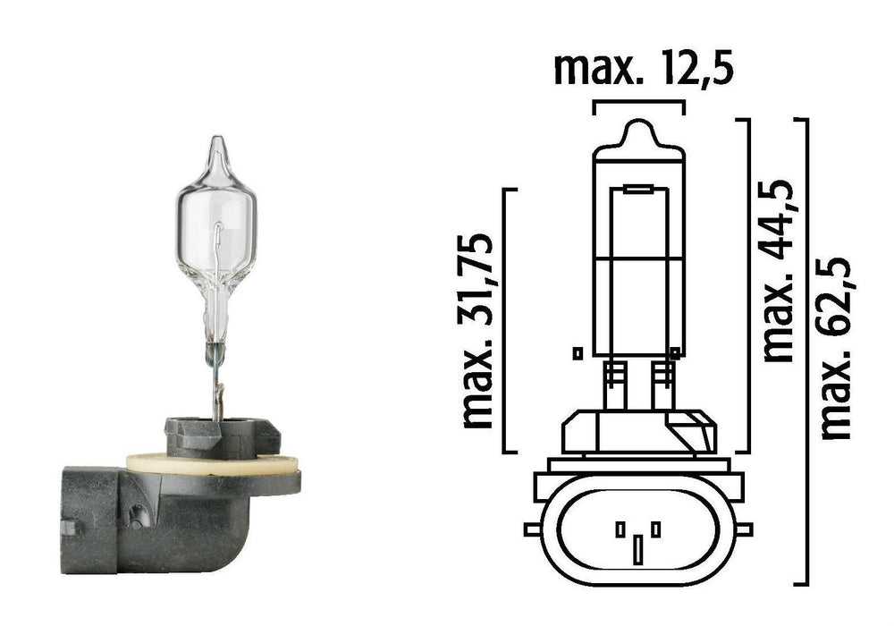 Flosser 886 Halogen Fog Light Bulb 12V/50W PGJ13 Lamp - Made in Japan