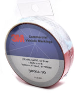 3M 30011-10 983-326NL Diamond Grade 1" x 10' Red and White Reflectve Tape