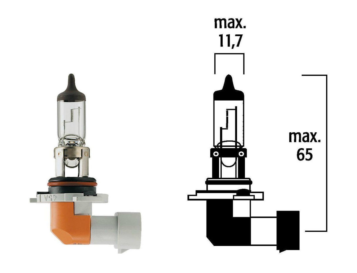 Flosser 9145 H10 12V 42W Halogen Head Light Bulb - Made in Europe