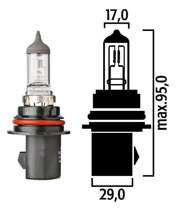 Flosser 9007 HB5 12V 65/55W PX29t Halogen Head Light Bulb - High and Low Beam