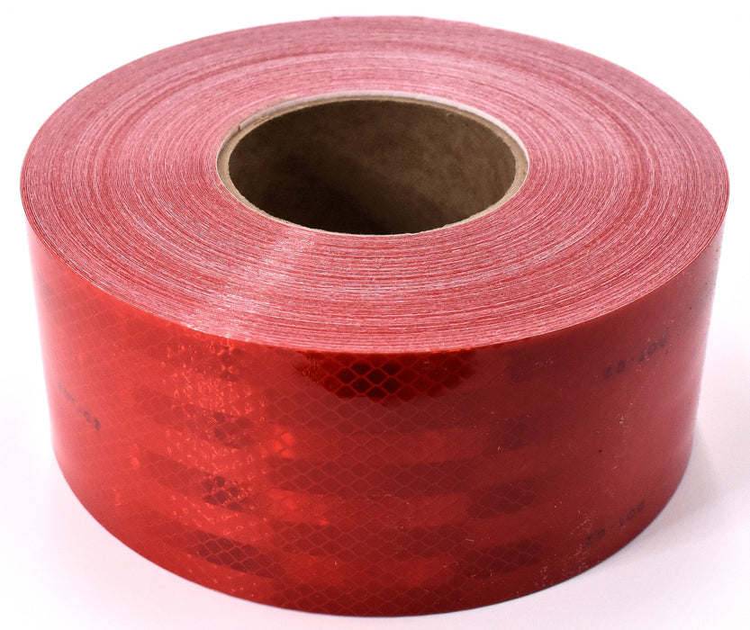3M 67823 983-72ES 3" x 150' Roll of Solid Red Conspicuity Reflective Tape