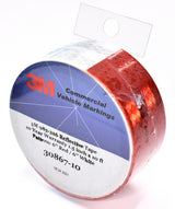3M 30867-10 983-326 Diamond Grade 1-1/2" x 10' Red and White Reflective Tape