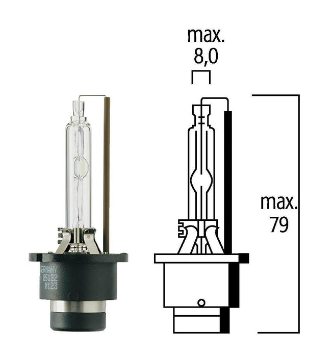 Flosser 85422 85V/35W D2S 4200°K HID Xenon Head Light Bulb - Made in Germany