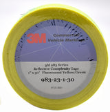 3M Fluorescent Yellow-Green 983-23 Retro Reflective Marking Tape 1" x 30' Roll