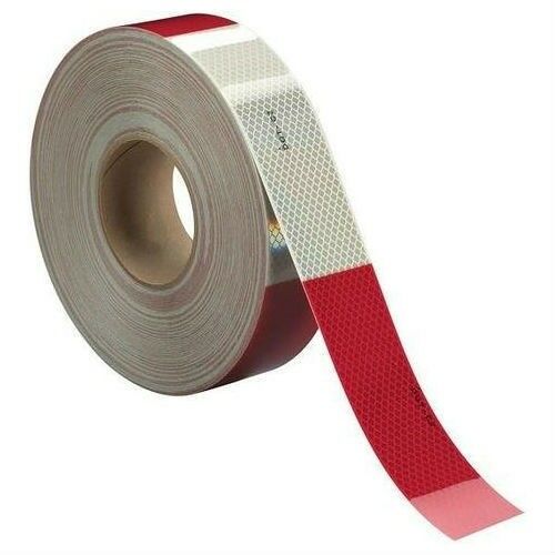 3M 67535 Conspicuity Reflective Tape - 2" x 150' Red/White DOT Approved