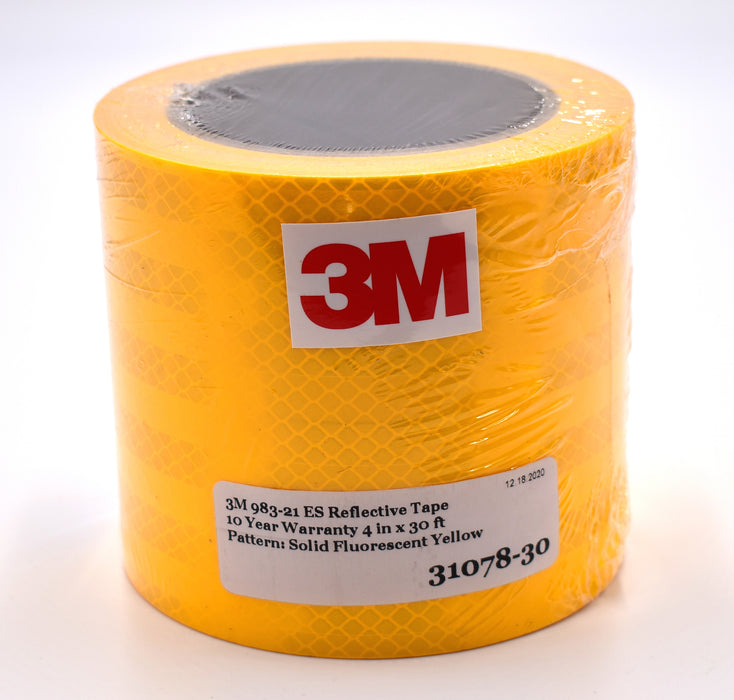3M 983-21 ES 4" x 30' Fluorescent School Bus Yellow Reflective Tape 31078-30