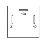 GEBE 990271 12V 2/4 x 21W Flasher Relay 3 Terminal - Made in Germany