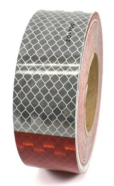 Dot C2 Reflective Adhesive Tape. Silver. Weather-Proof Commercial Grade for Trucks/Trailers, 2x 30