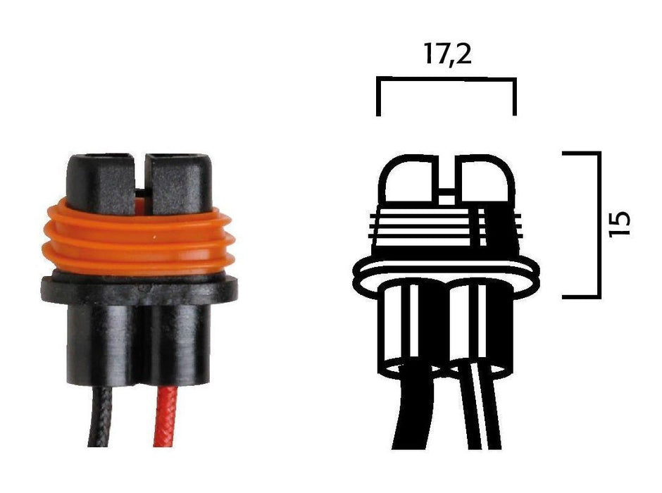 Flosser 9448 Halogen Socket for H8 H9 and H11 Head Lamps