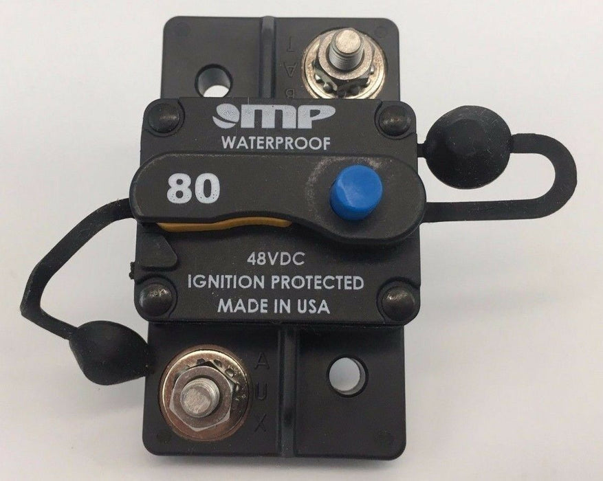 Mechanical Products - 80 Amp High Amperage Surface Mount Circuit Breaker Type 3 Manual Reset DC - Series 17