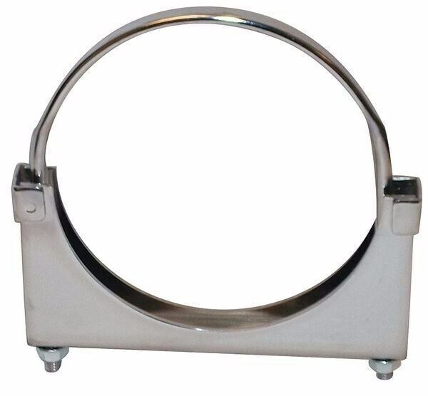 MVP 5" Exhaust Pipe Clamp w/ Flat U Bolt - Chrome Plated - JSF50CR