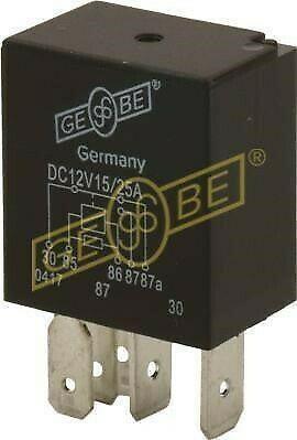 GEBE 990561 5 Terminal Changeover Micro Relay with Resistor 12V 15/25A - Germany