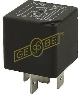 GEBE 990611 5 Terminal Changeover Mini Relay Resistor 12V 30/40A - German Made
