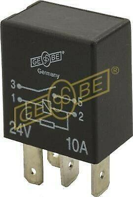 GEBE 994251 Micro Relay 4 Terminal SPST NO 24V 10A with Resistor Made in Germany
