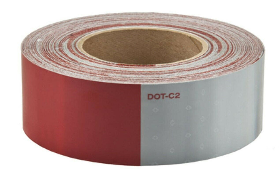 Orafol 5647 2" x 150' Roll Red & Silver DOT-C2 Conspicuity Tape - Made in USA