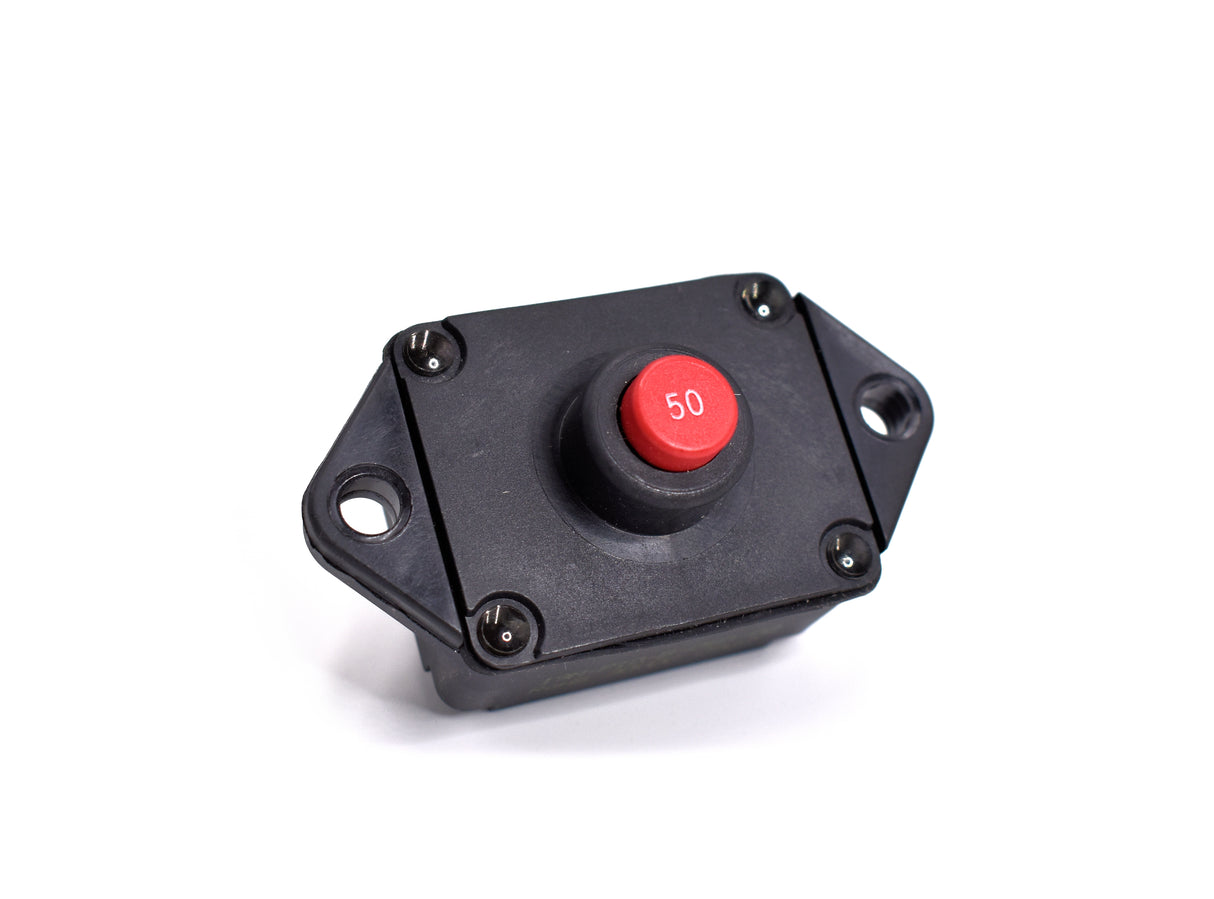 Mechanical Products - 50 Amp Push to Reset Panel Mount Circuit Breaker CBLM50 - Series 19