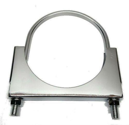 MVP 4" Exhaust Pipe Clamp w/ Flat U Bolt - Chrome Plated - JSF40CR