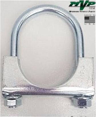 MVP 2-1/2" Saddle Type Round U-Bolt Exhaust Clamp - Zinc Plated - JSR25ZN