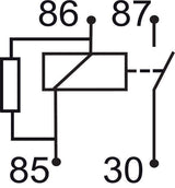 GEBE 993531 Skirted Relay 4 Terminal Pin SPST NO 12V 40 Resistor Made in Germany