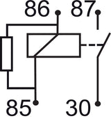 GEBE 990531 4 Terminal SPST NO Micro Relay with Resistor 12V 25A - German Made