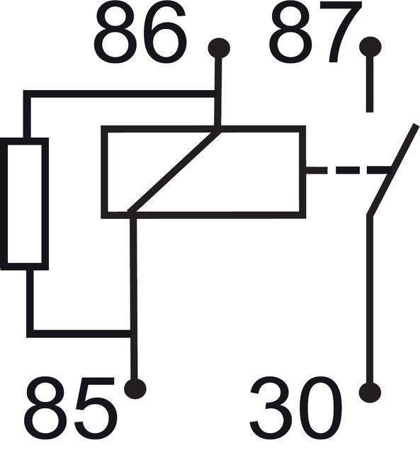 GEBE 990851 4 Terminal Heavy Duty SPST NO Relay Resistor 12V 70A - German Made