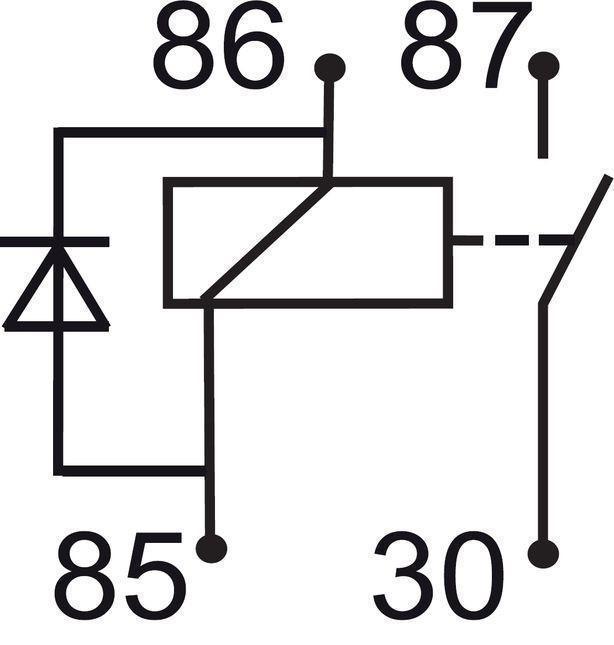 GEBE 990901 4 Terminal Heavy Duty SPST NO Relay Diode 12V 100A - Made in Germany