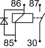 GEBE 990901 4 Terminal Heavy Duty SPST NO Relay Diode 12V 100A - Made in Germany