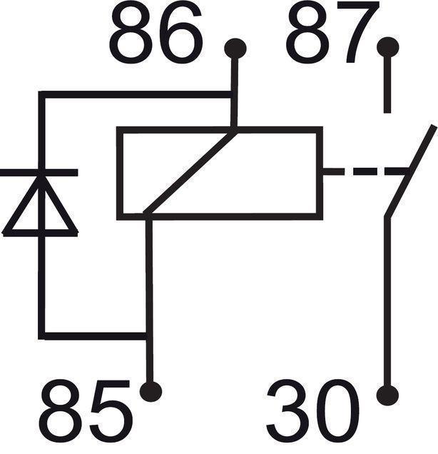 GEBE 990541 4 Terminal Sealed SPST NO Micro Relay Diode 12V 25A Made in Germany