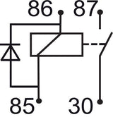 GEBE 990541 4 Terminal Sealed SPST NO Micro Relay Diode 12V 25A Made in Germany