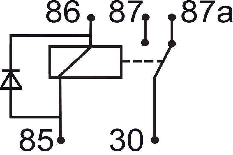 GEBE 990641 5 Terminal Changeover Mini Relay with Diode 24V 20/10A - German Made
