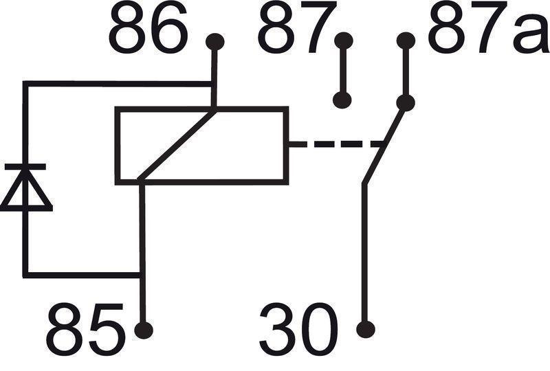GEBE 990571 5 Terminal Changeover Sealed Micro Relay Diode 12V 15/25A - Germany