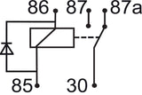 GEBE 990871 5 Terminal Heavy Duty Changeover Relay Diode 12V 60/70A German Made