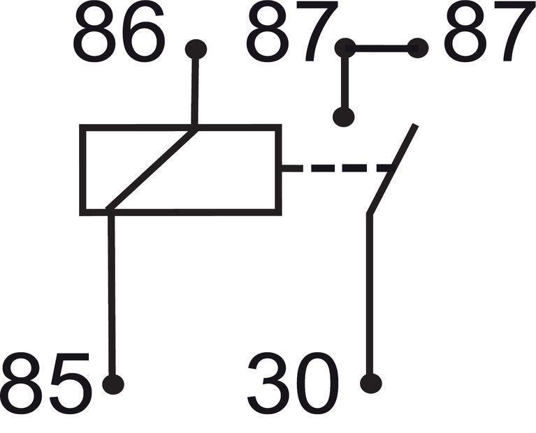 GEBE 990051 Mini Relay 12 Volts 40 Amps SPST Dual 87 Terminals - Made in Germany