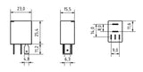 GEBE 992891 4 SPST NO Relay with Diode 24V 10A - Made in Germany