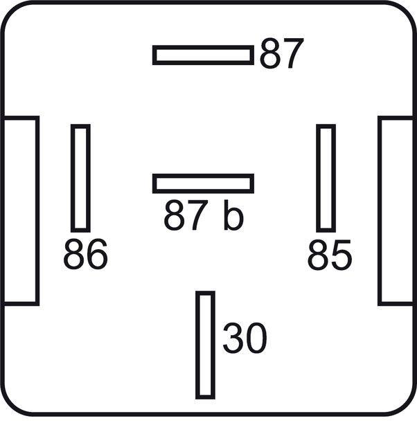 GEBE 992951 Mini Relay 12 Volts 40 Amps SPST Dual 87 Circuit - Made in Germany