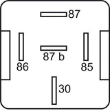 GEBE 992951 Mini Relay 12 Volts 40 Amps SPST Dual 87 Circuit - Made in Germany