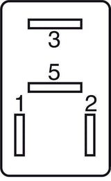 GEBE 990531 4 Terminal SPST NO Micro Relay with Resistor 12V 25A - German Made