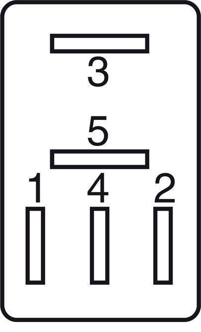 GEBE 992911 5 Terminal Changeover Relay with Resistor 24V 10/15A - Germany