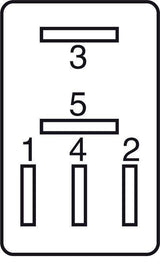 GEBE 990551 5 Terminal Sealed Changeover Micro Relay 12V 15/25A Made in Germany