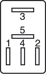 GEBE 992921 5 Terminal Changeover Relay with Diode 24V 10/15A - Made in Germany