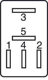 GEBE 990561 5 Terminal Changeover Micro Relay with Resistor 12V 15/25A - Germany