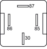GEBE 990761 4 Terminal SPST NO Mini Relay with Diode 24V 30A - German Made