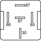 GEBE 990061 Dual 87 Terminal Mini Relay with Resistor 12V 40/30A - Made in Germany