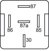 GEBE 990631 5 Terminal Changeover Mini Relay Resistor 24V 20/10A - German Made